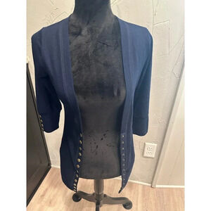 Hawthorne Snap Cardigan Navy 3/4 sleeve XS